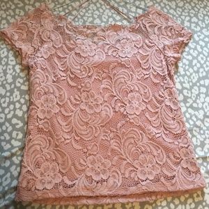 Pink Lace Top